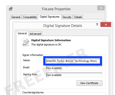 Screenshot of the Intel(R) Turbo Boost Technology Monitor certificate
